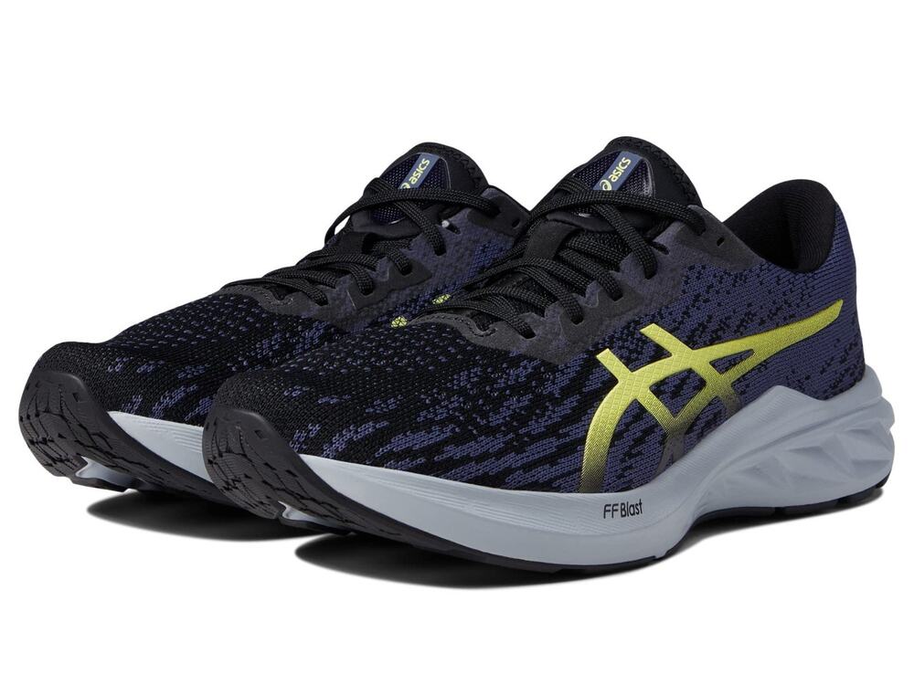Asics Dynablast 2 Shoes Men's Black/Glow Yellow Low Top Running Sneakers 9 M